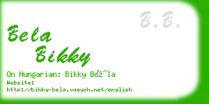 bela bikky business card